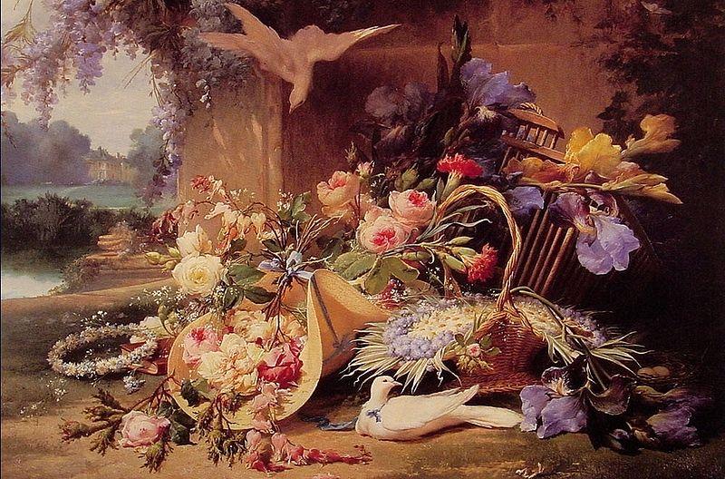 Eugene Bidau Still Life with Flowers China oil painting art